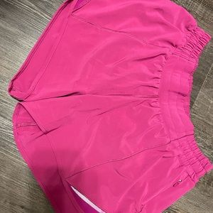 Pink lululemon hotty hot shorts
